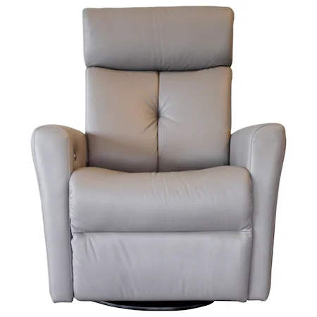 Contemporary Power Swivel Glider Recliner with Power Headrest